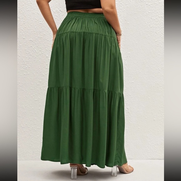 Boho high waisted ruffle hem maxi skirt - Picture 5 of 11